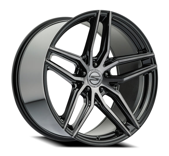 20x9 Select Precision Alloys Shadow Black Brushed DDT 5x114.3 ET20 Wheel