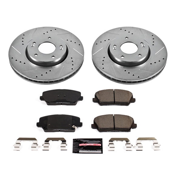 PowerStop Z23 Daily Driver Carbon-Fiber Ceramic Brake Pad and Drilled & Slotted