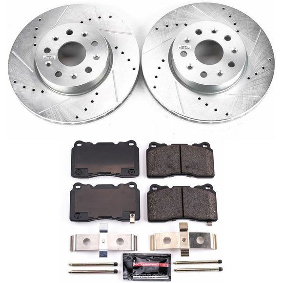 PowerStop Z23 Daily Driver Carbon-Fiber Ceramic Brake Pad and Drilled & Slotted