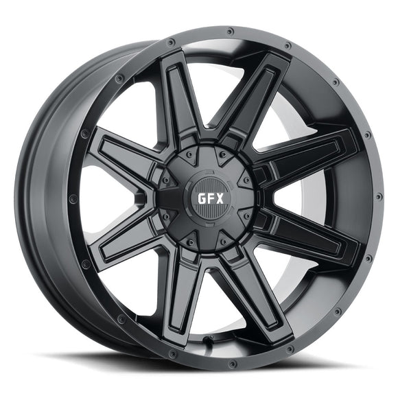 17x8.5 G-FX TR23 Matte Black 5x127/139.7 ET-6 wheel/rim