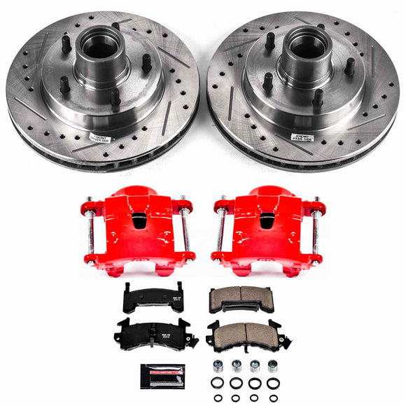 PowerStop Z23 Daily Driver Carbon-Fiber Ceramic Pads Drilled & Slotted Rotor & C