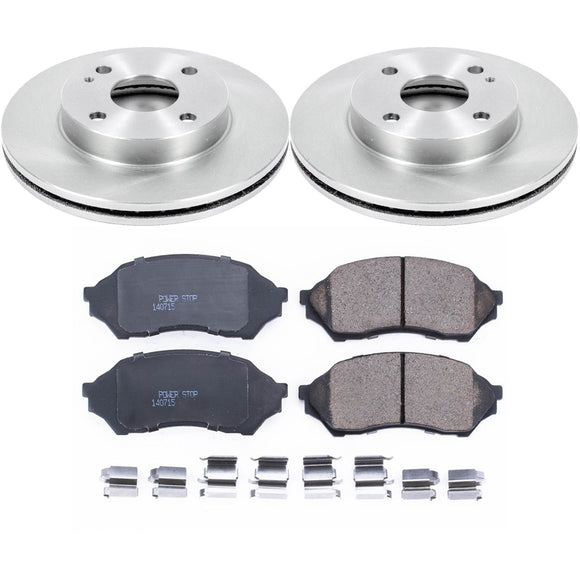 PowerStop OE Stock Replacement Low-Dust Ceramic Brake Pad and Rotor Kit
