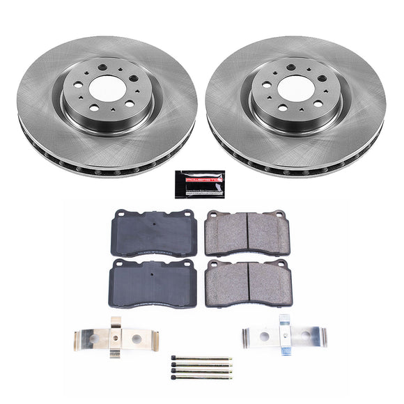 PowerStop OE Stock Replacement Low-Dust Ceramic Brake Pad and Rotor Kit
