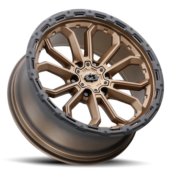 18x9 Vision 405 Korupt Satin Bronze Wheel 6x139.7 ET12 CB106.2