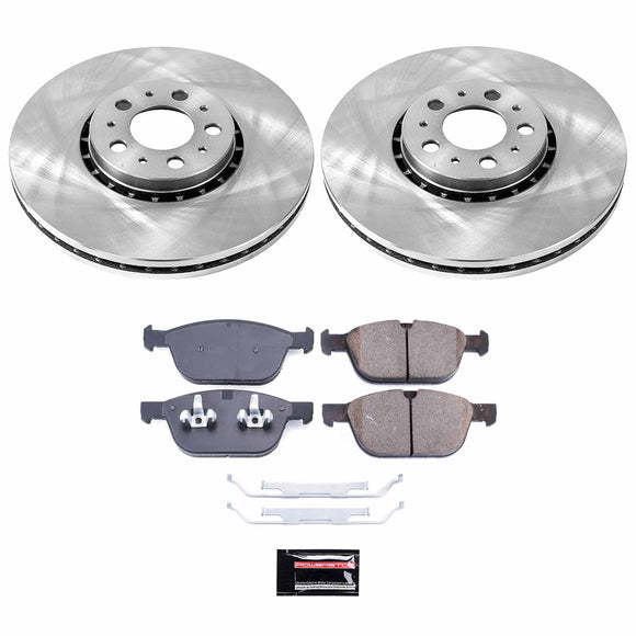 PowerStop OE Stock Replacement Low-Dust Ceramic Brake Pad and Rotor Kit