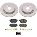 PowerStop Genuine Geomet Coated Rotor and Low-Dust Ceramic Brake Pad Kit