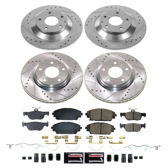 PowerStop Z23 Daily Driver Carbon-Fiber Ceramic Brake Pad and Drilled & Slotted