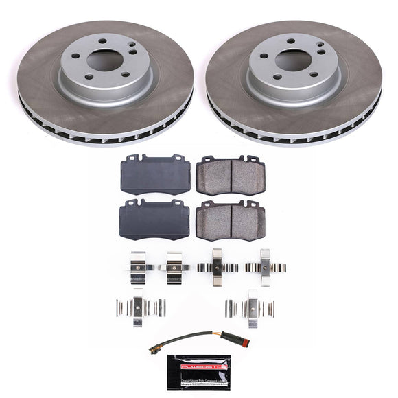 PowerStop Semi-Coated Rotor and Low-Dust Ceramic Brake Pad Kit