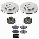 PowerStop OE Stock Replacement Low-Dust Ceramic Brake Pad, Rotor and Caliper Kit