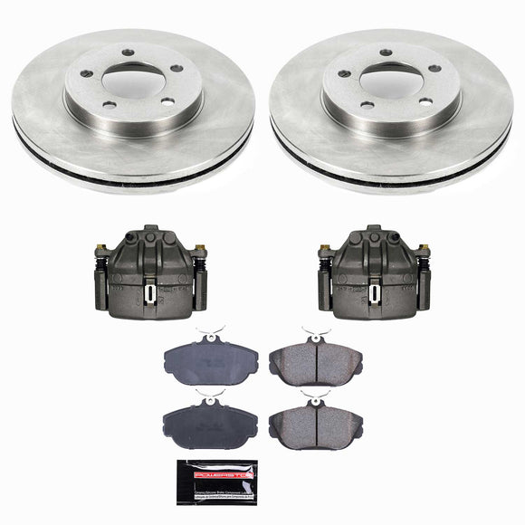 PowerStop OE Stock Replacement Low-Dust Ceramic Brake Pad, Rotor and Caliper Kit