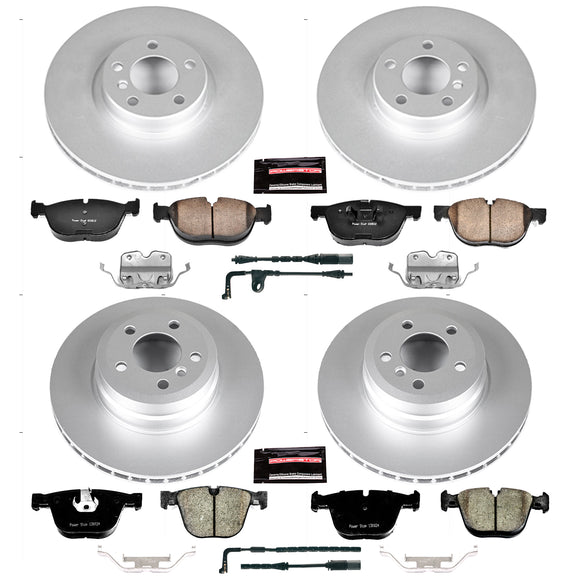 PowerStop Genuine Geomet Coated Rotor and Carbon-Fiber Ceramic Brake Pad Kit