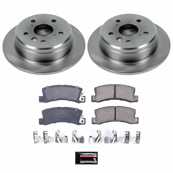 PowerStop OE Stock Replacement Low-Dust Ceramic Brake Pad and Rotor Kit