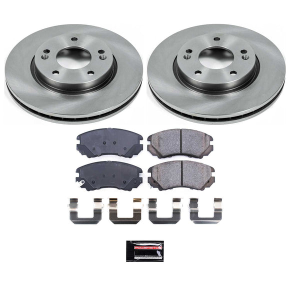 PowerStop OE Stock Replacement Low-Dust Ceramic Brake Pad and Rotor Kit