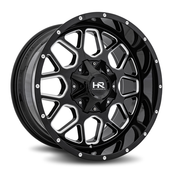 20x10 Hardrock Gunner Gloss Black Milled 5x139.7/150 ET-19 wheel/rim