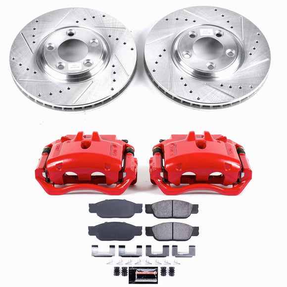 PowerStop Z23 Daily Driver Carbon-Fiber Ceramic Pads Drilled & Slotted Rotor & C