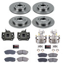 PowerStop OE Stock Replacement Low-Dust Ceramic Brake Pad, Rotor and Caliper Kit