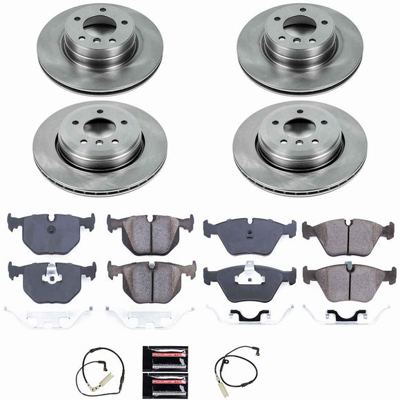 PowerStop OE Stock Replacement Low-Dust Ceramic Brake Pad and Rotor Kit