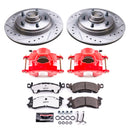 PowerStop Z26 Street Performance Ceramic Brake Pad, Drilled Slotted Rotor, and C