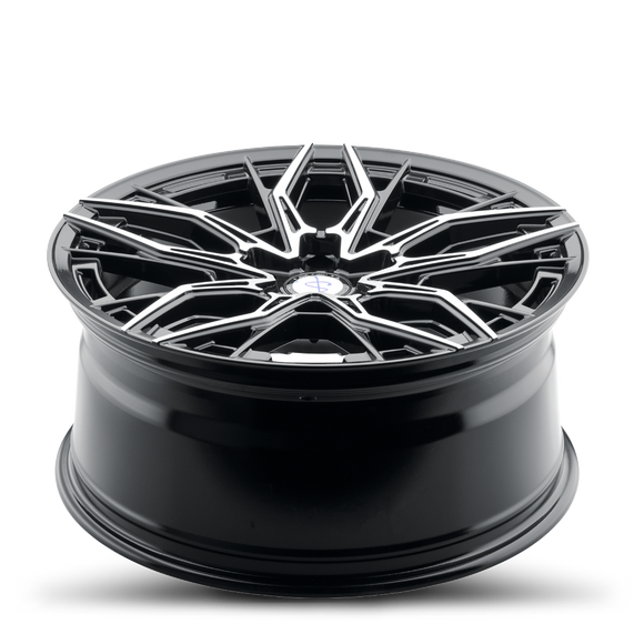 20x9 Sapphire Luxury Alloys SX07-07 Gloss Black Machined 5x112 ET35 Wheel