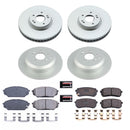 PowerStop Genuine Geomet Coated Rotor and Low-Dust Ceramic Brake Pad Kit