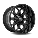 22x10 Hardrock Indestructible Gloss Black 5x127/139.7 ET-25 wheel/rim