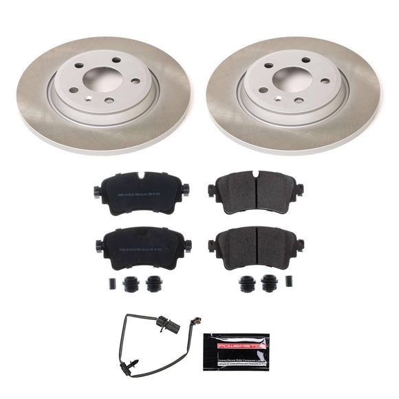 PowerStop Semi-Coated Rotor and Low-Dust Ceramic Brake Pad Kit