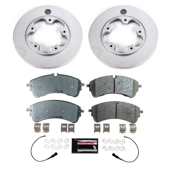 PowerStop Genuine Geomet Coated Rotor and Low-Dust Ceramic Brake Pad Kit