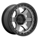 18X9 Fuel D752 BLOCK Matte Gunmetal With Black Ring 6X120 ET20 wheel/rim