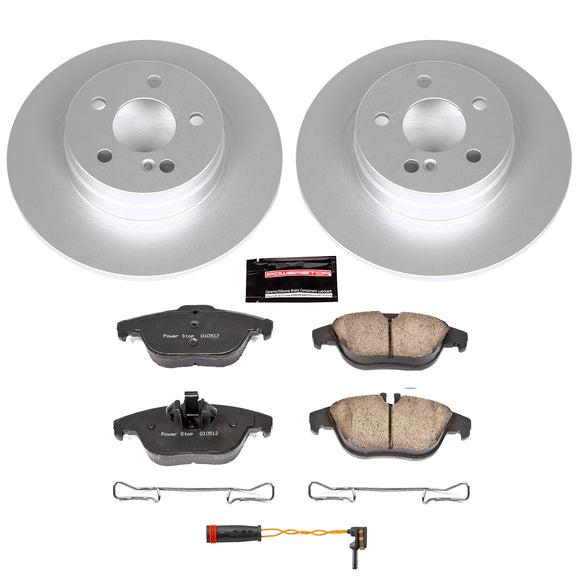 PowerStop Genuine Geomet Coated Rotor and Carbon-Fiber Ceramic Brake Pad Kit