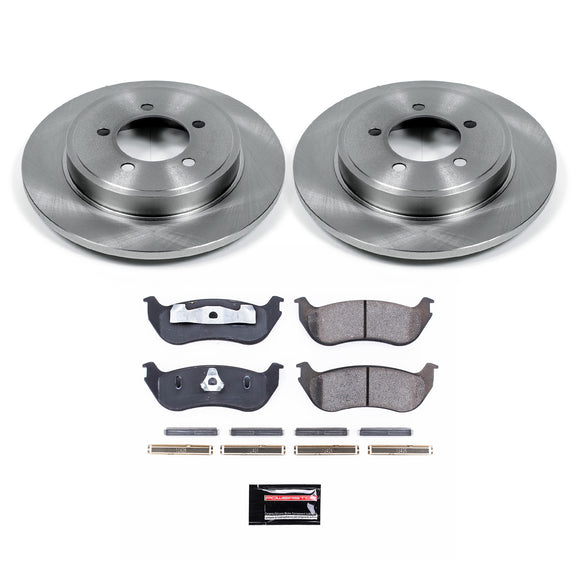 PowerStop OE Stock Replacement Low-Dust Ceramic Brake Pad and Rotor Kit