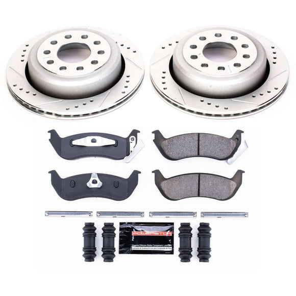 PowerStop Z23 Daily Driver Carbon-Fiber Ceramic Brake Pad and Drilled & Slotted