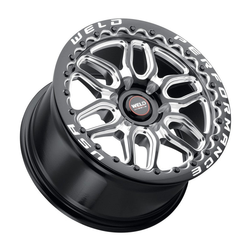 17x10 WELD Performance Laguna6 Beadlock Black 6x139.7 6x5.5 ET25 Wheel