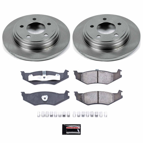 PowerStop OE Stock Replacement Low-Dust Ceramic Brake Pad and Rotor Kit