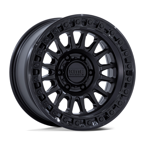 20X9 KMC KM552 IMS Matte Black W/ Gloss Black Lip 8x170 ET0 Wheel Rim
