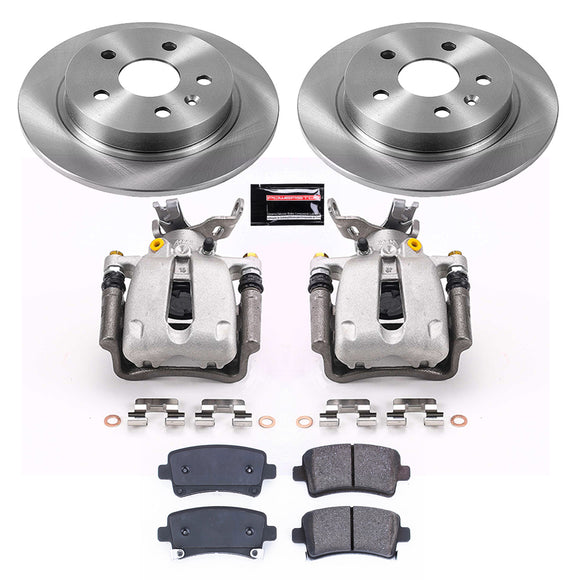 PowerStop OE Stock Replacement Low-Dust Ceramic Brake Pad, Rotor and Caliper Kit