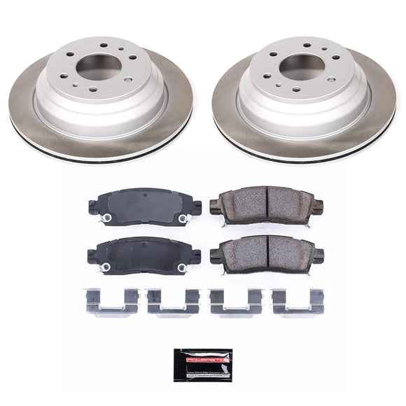 PowerStop Semi-Coated Rotor and Low-Dust Ceramic Brake Pad Kit