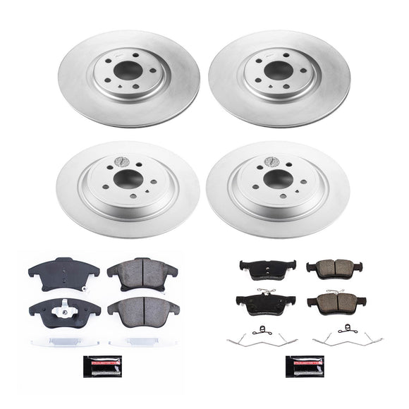 PowerStop Genuine Geomet Coated Rotor and Low-Dust Ceramic Brake Pad Kit