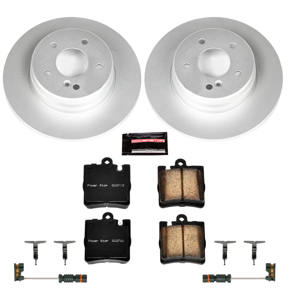 PowerStop Genuine Geomet Coated Rotor and Carbon-Fiber Ceramic Brake Pad Kit
