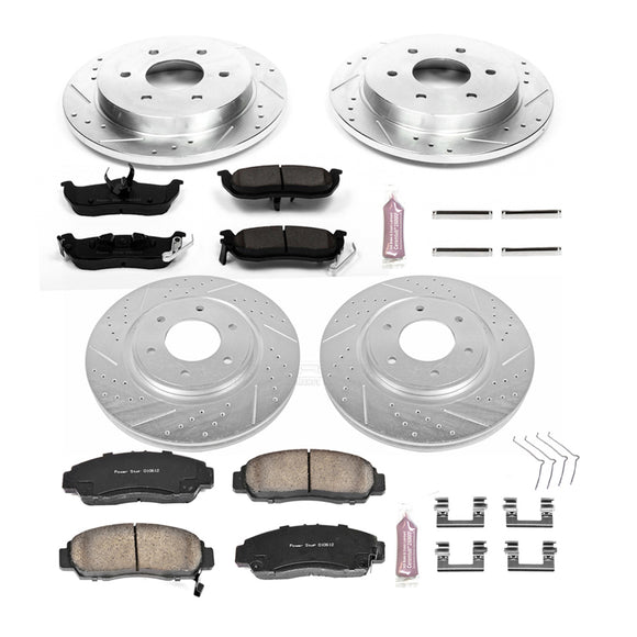 PowerStop Z23 Daily Driver Carbon-Fiber Ceramic Brake Pad and Drilled & Slotted