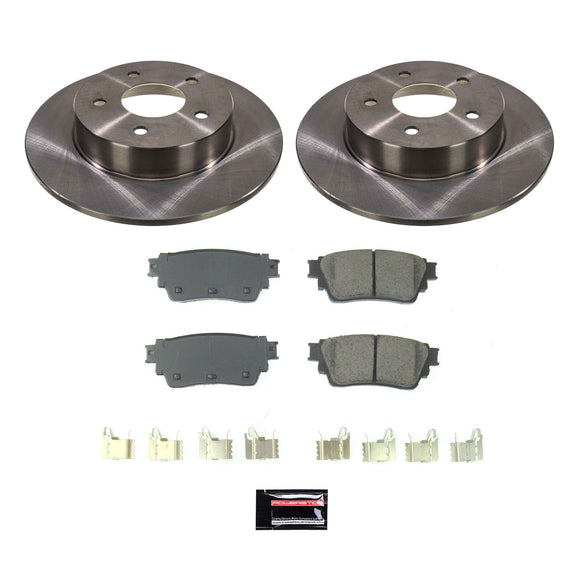 PowerStop OE Stock Replacement Low-Dust Ceramic Brake Pad and Rotor Kit