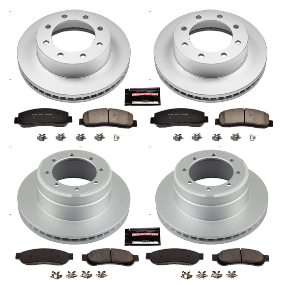 PowerStop Genuine Geomet Coated Rotor and Low-Dust Ceramic Brake Pad Kit