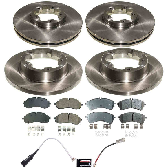 PowerStop OE Stock Replacement Low-Dust Ceramic Brake Pad and Rotor Kit
