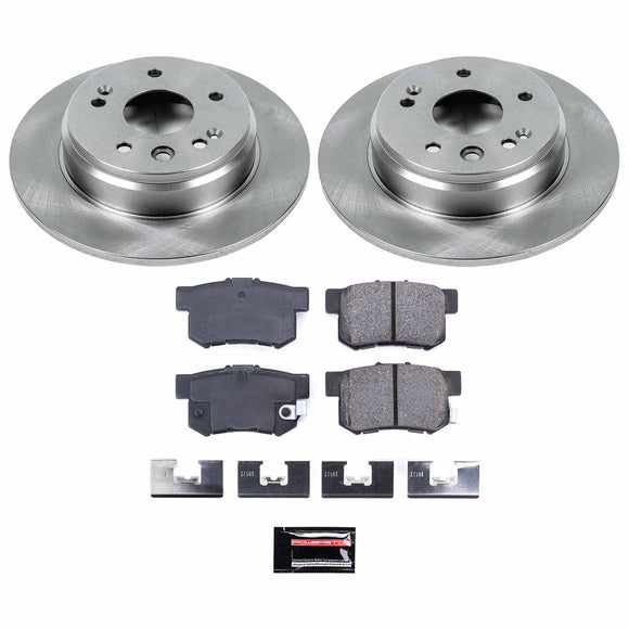 PowerStop OE Stock Replacement Low-Dust Ceramic Brake Pad and Rotor Kit