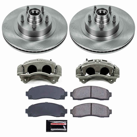 PowerStop OE Stock Replacement Low-Dust Ceramic Brake Pad, Rotor and Caliper Kit