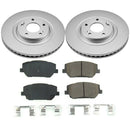 PowerStop Genuine Geomet Coated Rotor and Low-Dust Ceramic Brake Pad Kit