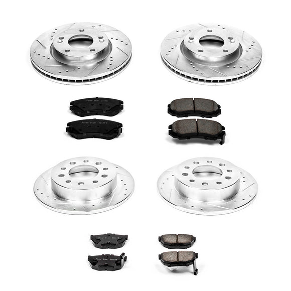 PowerStop Z23 Daily Driver Carbon-Fiber Ceramic Brake Pad and Drilled & Slotted