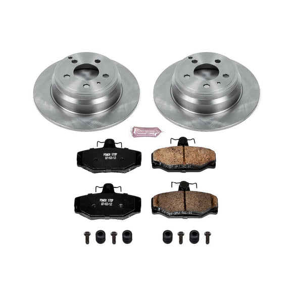 PowerStop OE Stock Replacement Low-Dust Ceramic Brake Pad and Rotor Kit