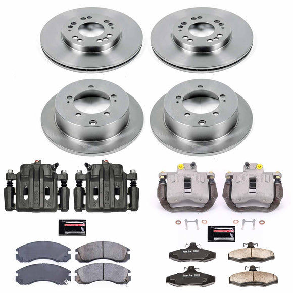 PowerStop OE Stock Replacement Low-Dust Ceramic Brake Pad, Rotor and Caliper Kit