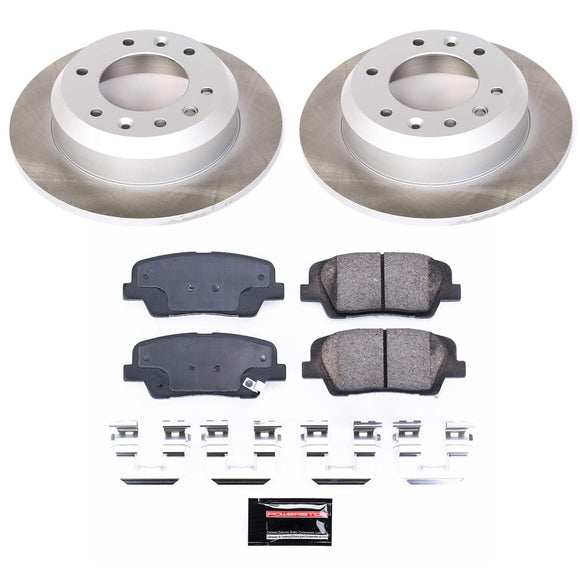 PowerStop Semi-Coated Rotor and Low-Dust Ceramic Brake Pad Kit