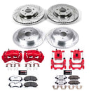 PowerStop Z26 Street Performance Ceramic Brake Pad, Drilled Slotted Rotor, and C